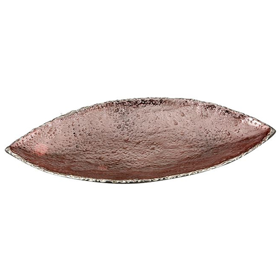 Read more about Moonrock aluminium large decorative dish in antique rose gold