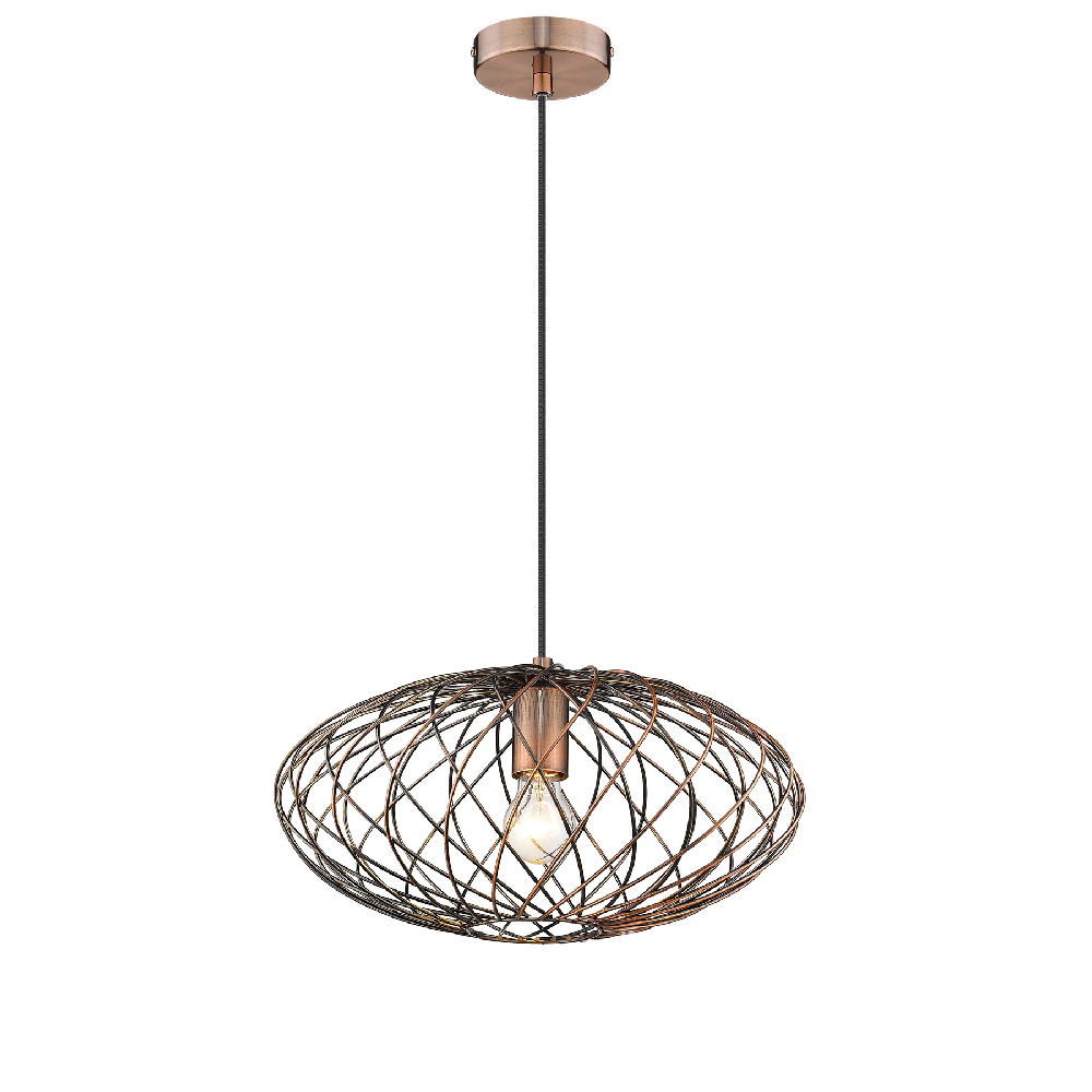 Read more about Moorgate metal pendant light extra large in antique copper