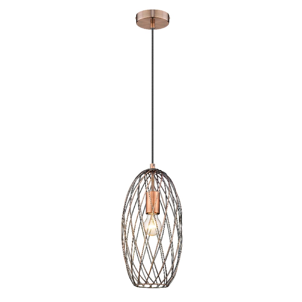 Read more about Moorgate metal pendant light small in antique copper