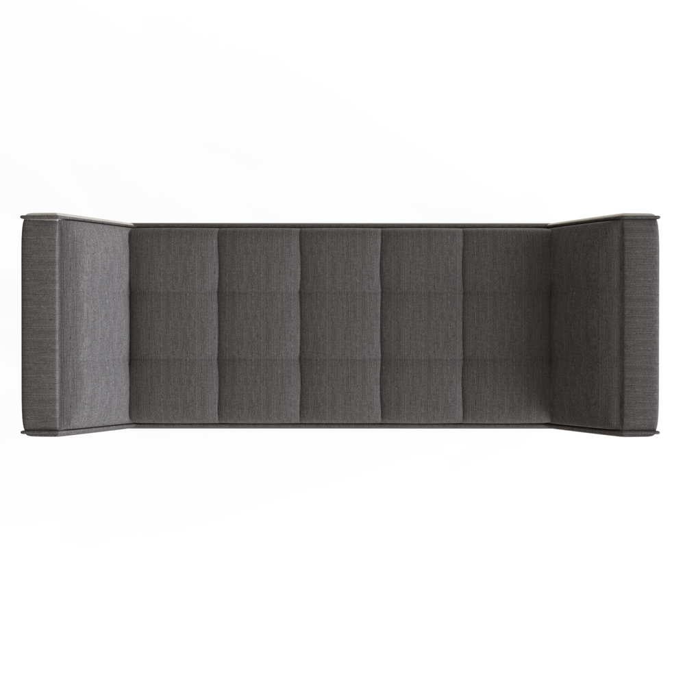 Mopeth Fabric Hallway Seating Bench In Dark Grey
