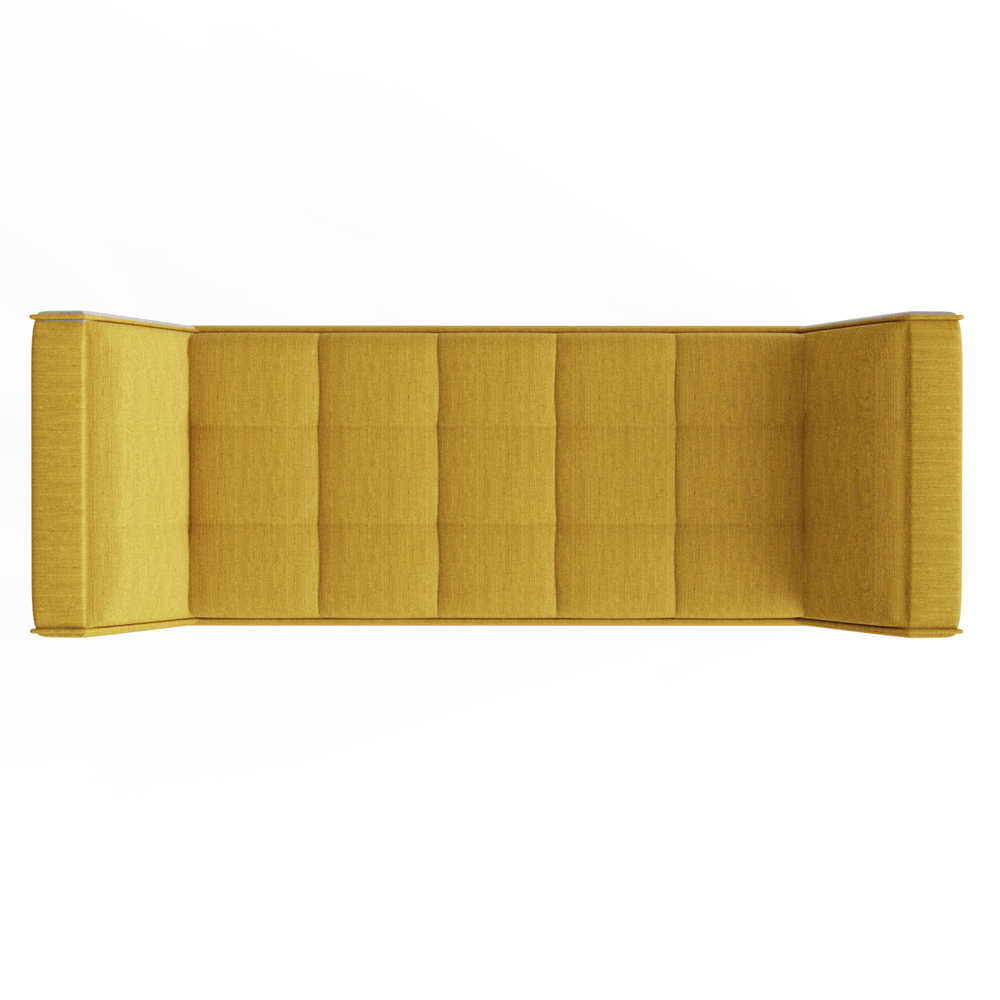 Mopeth Fabric Hallway Seating Bench In Yellow