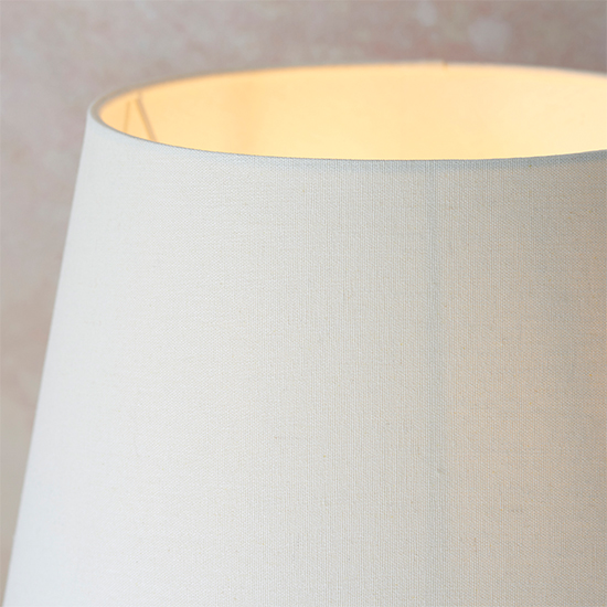 Mopty Ivory Linen Shade Table Lamp With White Ceramic Base_2