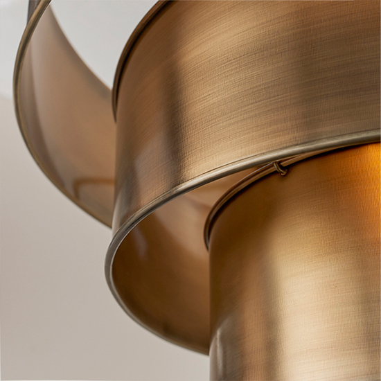 Morad Steel Ceiling Pendant Light In Aged Brass