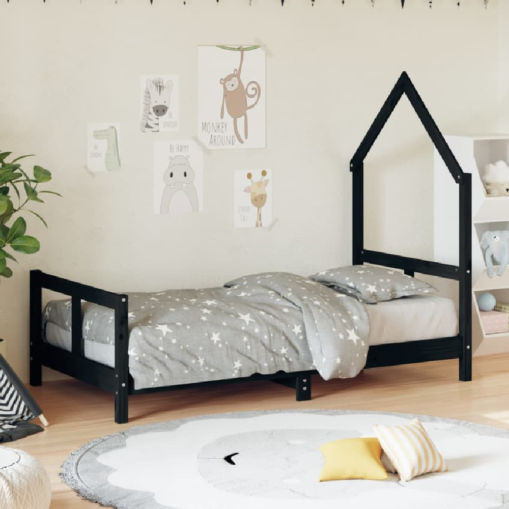 Read more about Moraira 80x160cm wooden children bed in black
