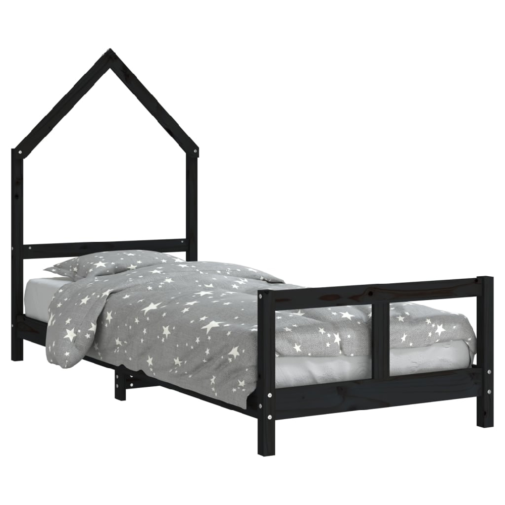 Moraira 80x200cm Wooden Children Bed In Black