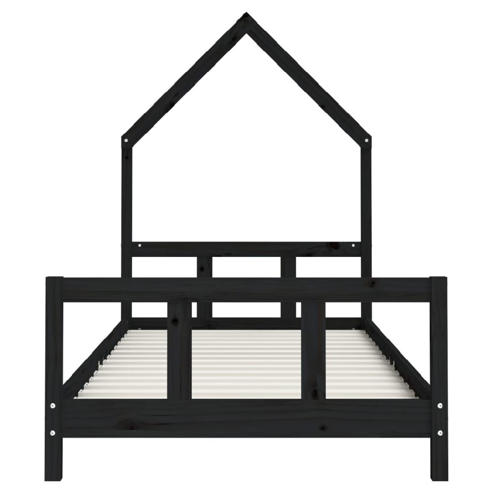 Moraira 90x190cm Wooden Children Bed In Black