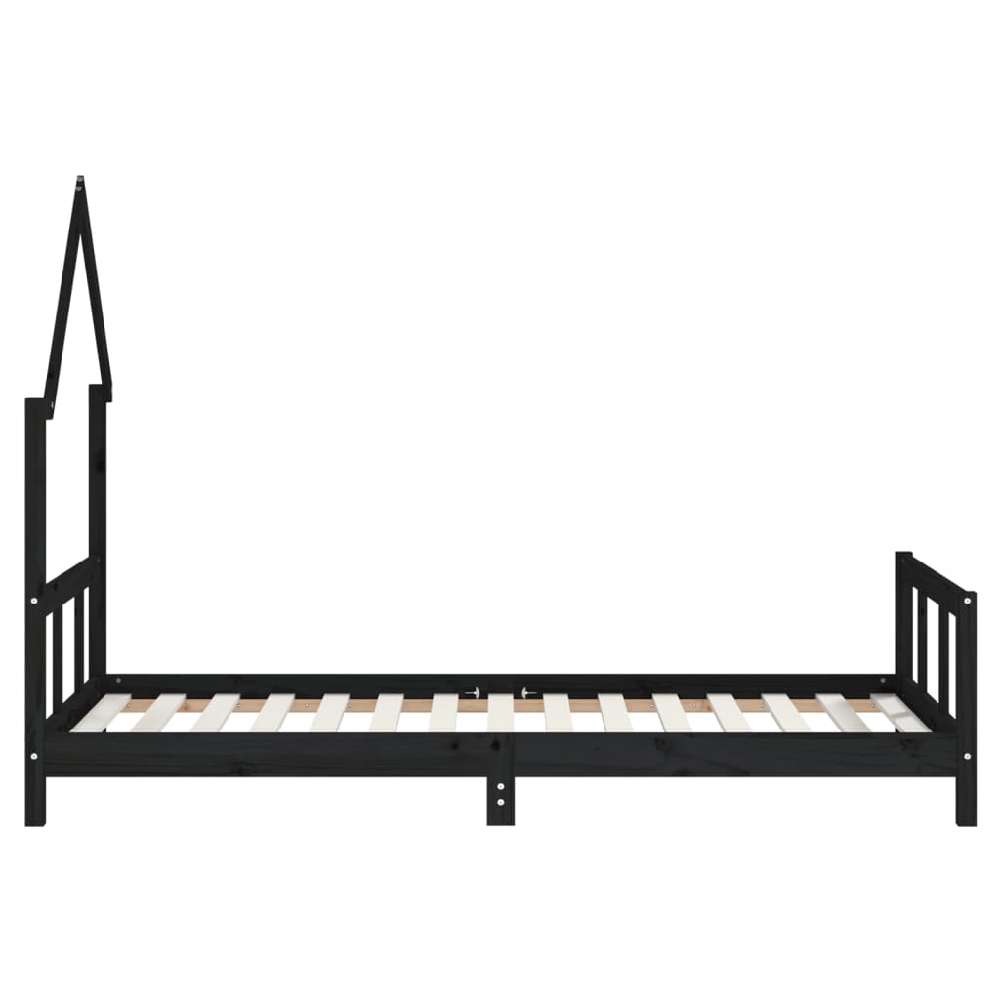 Moraira 90x190cm Wooden Children Bed In Black