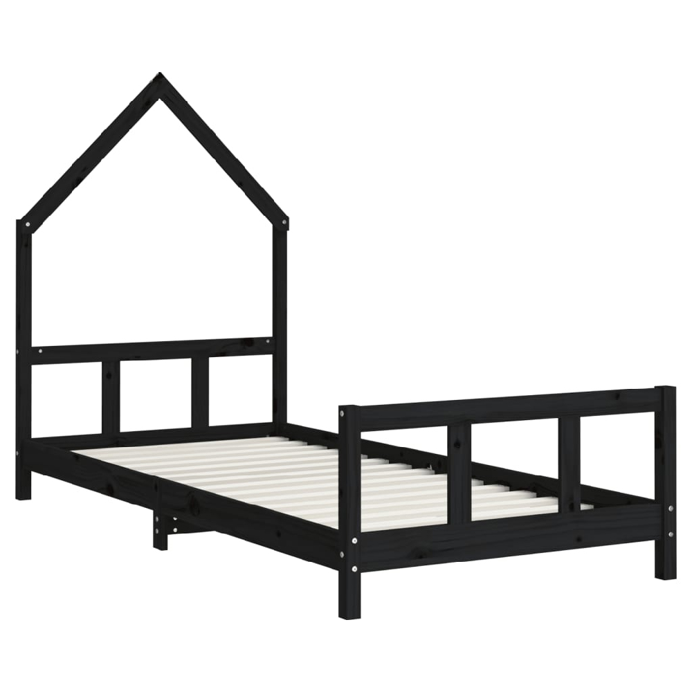 Moraira 90x200cm Wooden Children Bed In Black