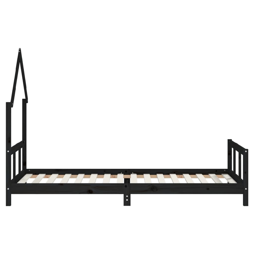 Moraira 90x200cm Wooden Children Bed In Black