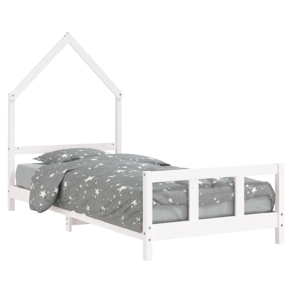 Moraira 90x200cm Wooden Children Bed In White