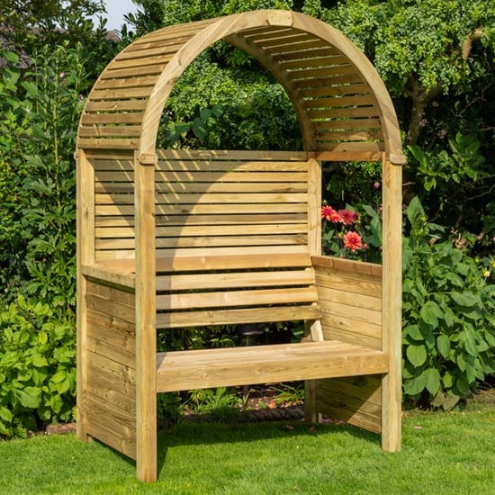 Product photograph of Morecambe Wooden Arbour In Natural Timber from Furniture in Fashion