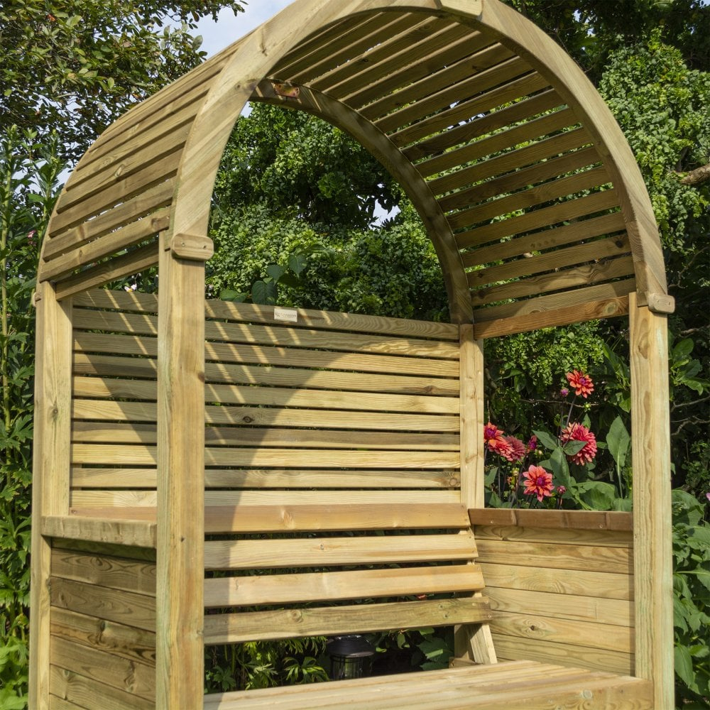 Morecambe Wooden Garden Arbour In Natural