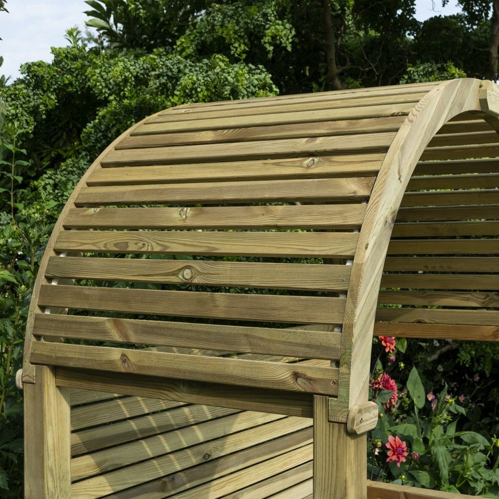 Morecambe Wooden Garden Arbour In Natural