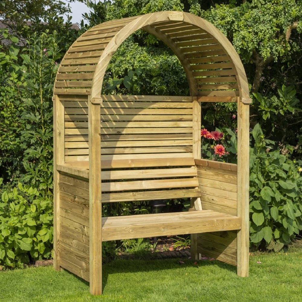Morecambe Wooden Garden Arbour In Natural