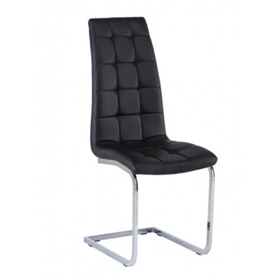 Photo of Moreno faux leather dining chair in black