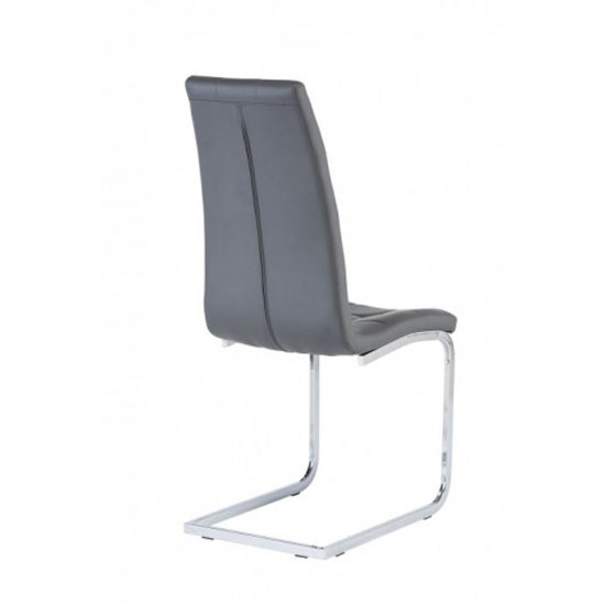 Moreno Faux Leather Dining Chair In Grey_2