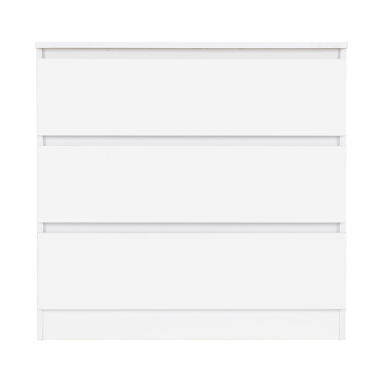 Mcgowan Wooden Chest Of Drawers In White With 3 Drawers