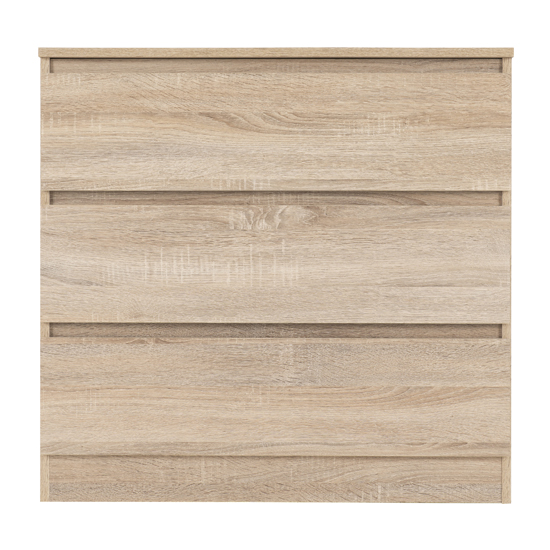 Mcgowan Wooden Chest Of Drawers In Sonoma Oak With 3 Drawers
