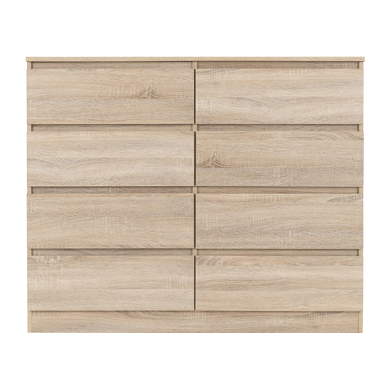 Mcgowan Wooden Chest Of Drawers In Sonoma Oak With 8 Drawers