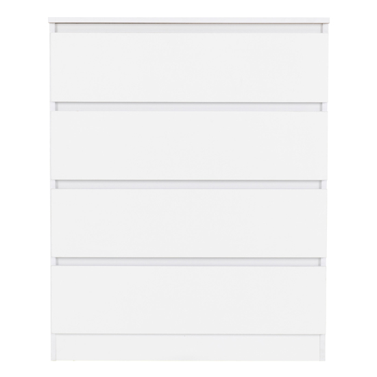 Mcgowan Wooden Chest Of Drawers In White With 4 Drawers