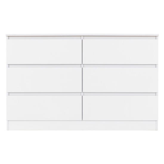 Mcgowan Wooden Chest Of Drawers In White With 6 Drawers