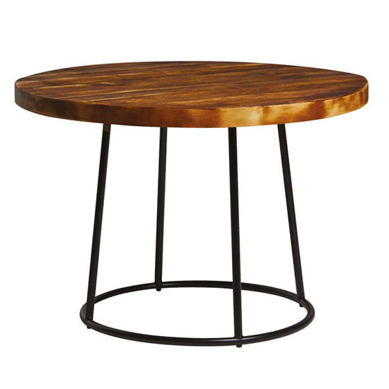 Read more about Morkan industrial 75cm rustic coffee table with black frame