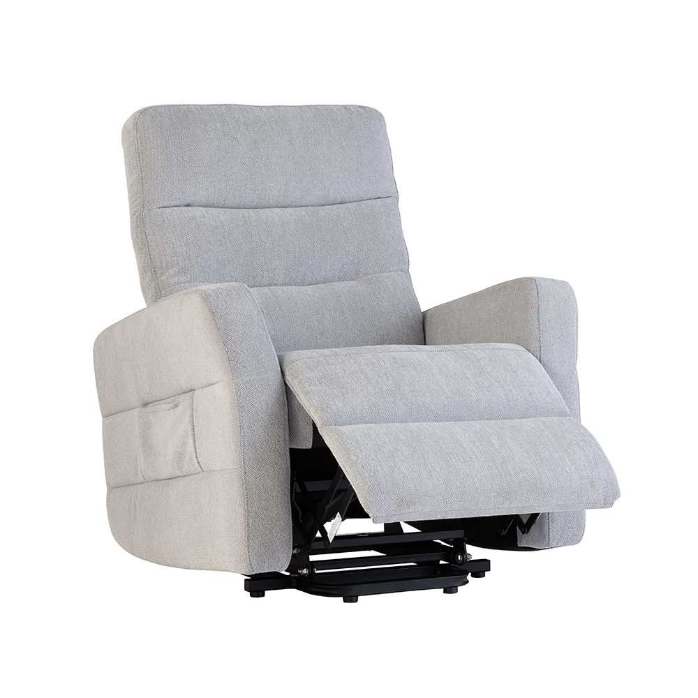 Morlen Fabric Electric Tilt & Rise Recliner Chair in Silver Grey