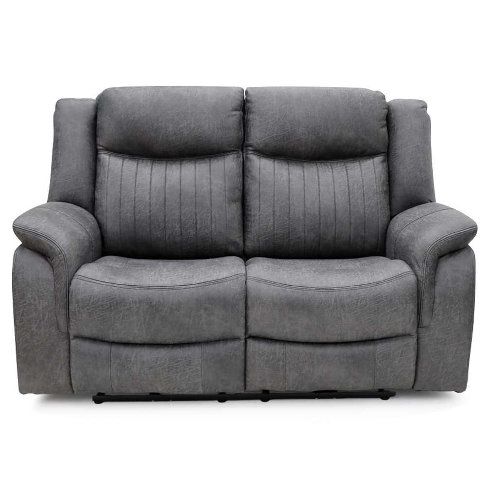 Morlix Fabric Electric Recliner Sofa Suite in Grey