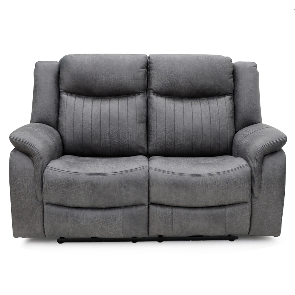 Morlix Fabric Manual Recliner 3+2 Seater Sofa Set in Grey