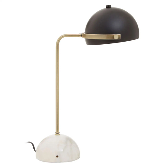 Product photograph of Moroni Black Metal Table Lamp With White Marble Base from Furniture in Fashion