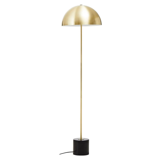 Moroni Brushed Brass Metal Table Lamp With Black Marble Base