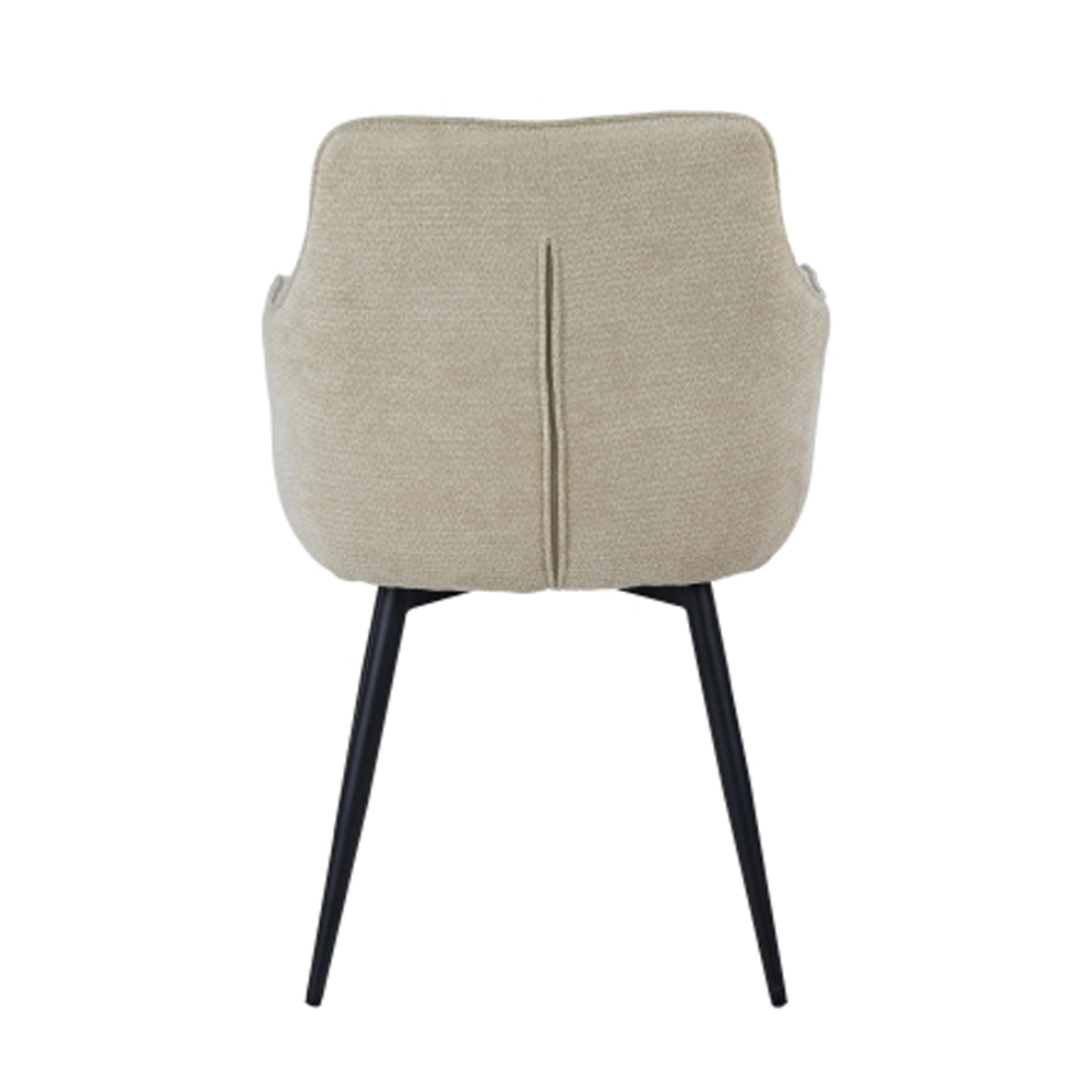 Morpeth Beige Fabric Dining Chairs in Pair
