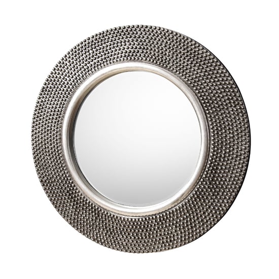 Morrilton Round Wall Mirror In Pewter Bobble Effect_2