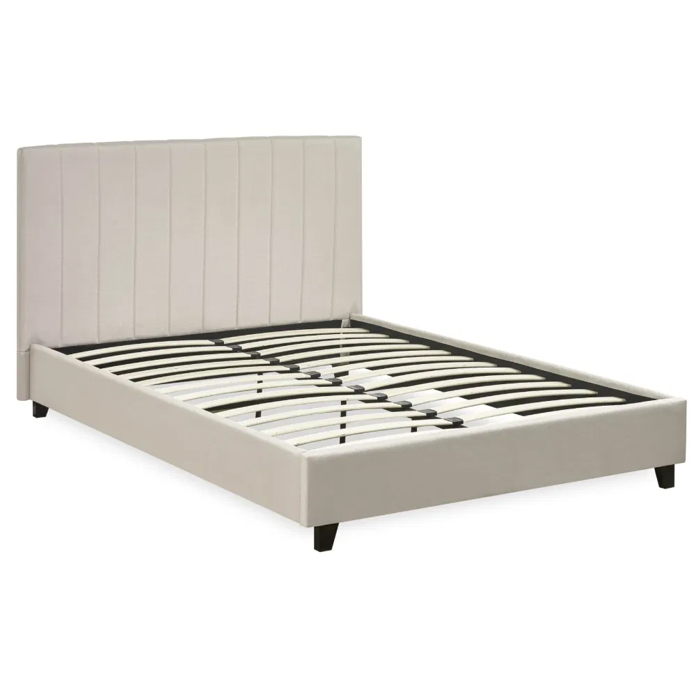 Morrison Fabric Double Bed - Oatmeal