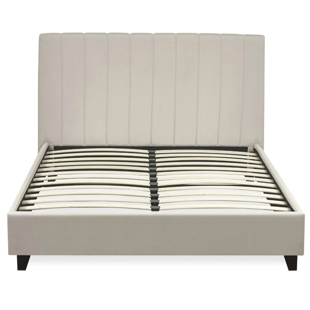 Morrison Fabric Double Bed - Oatmeal