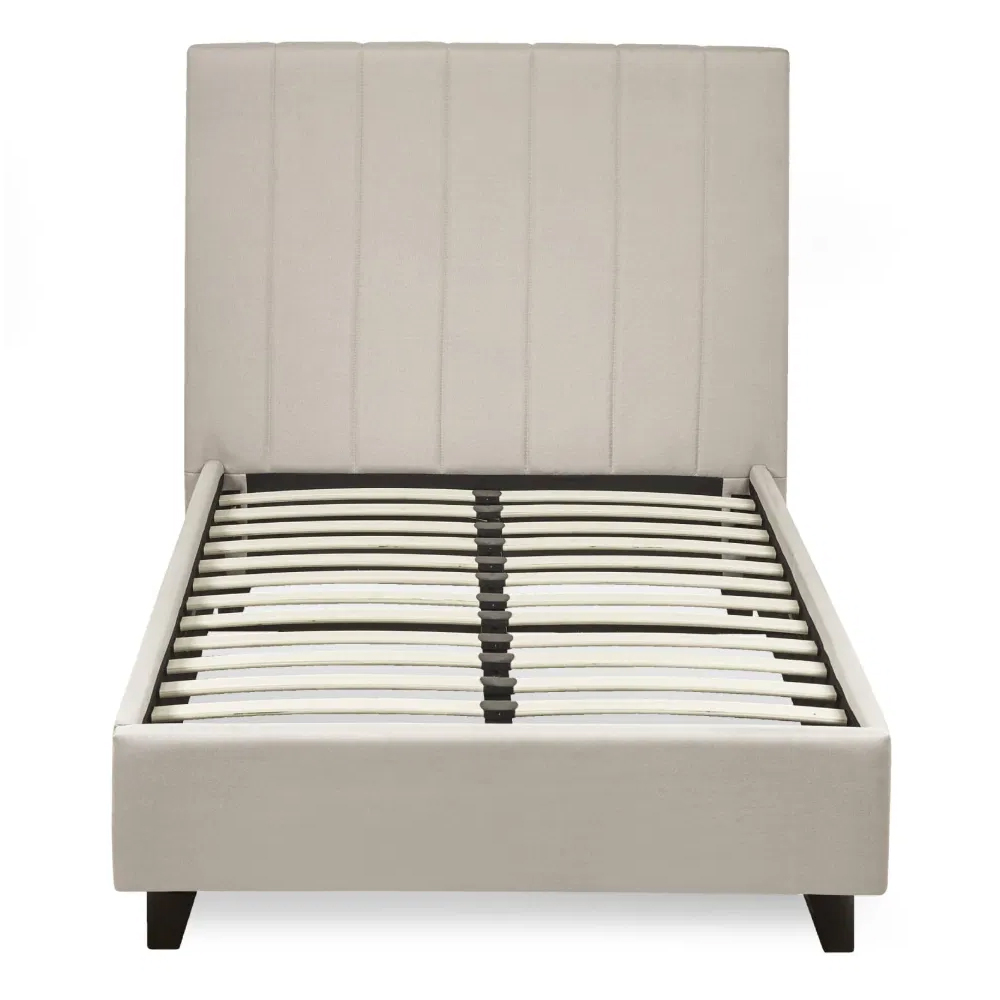 Morrison Fabric Single Bed - Oatmeal