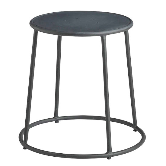 Photo of Mortan industrial metal low stool in raw