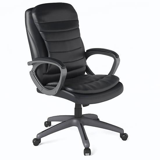 Read more about Mortlake faux leather home and office chair in black