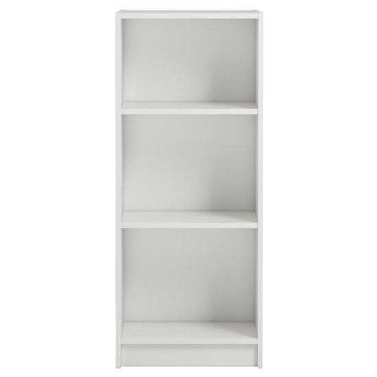 Morton Narrow Shelving Unit In White With 3 Open Compartments Furniture in Fashion