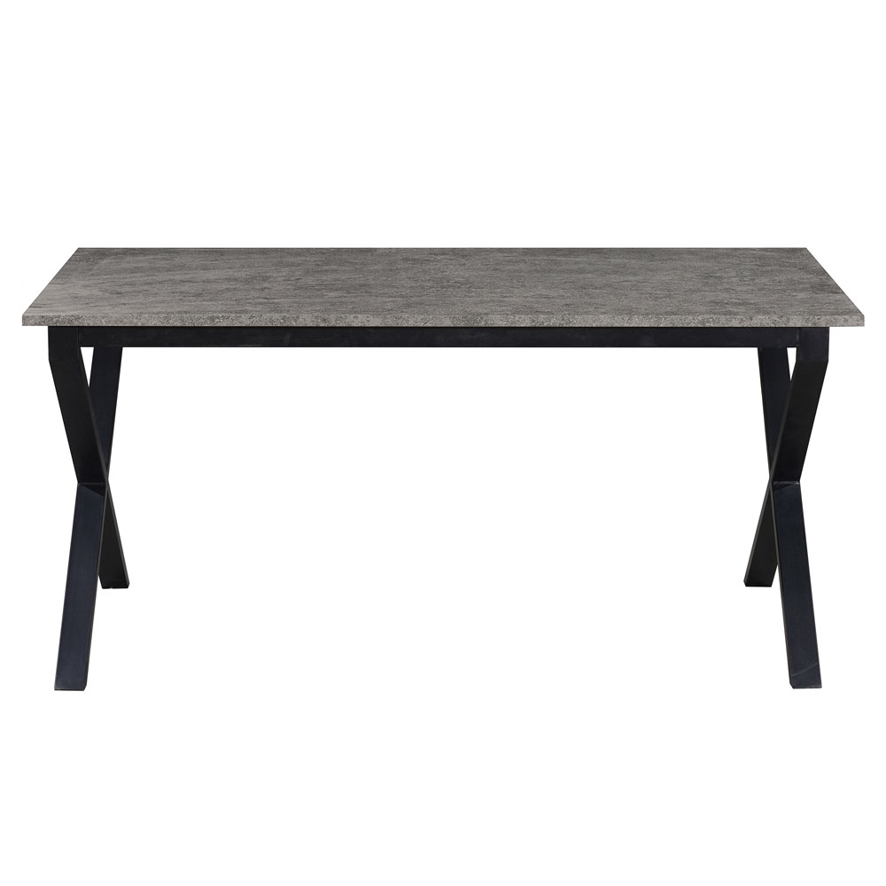 Morven Rectangular Wooden Dining Table in Concrete
