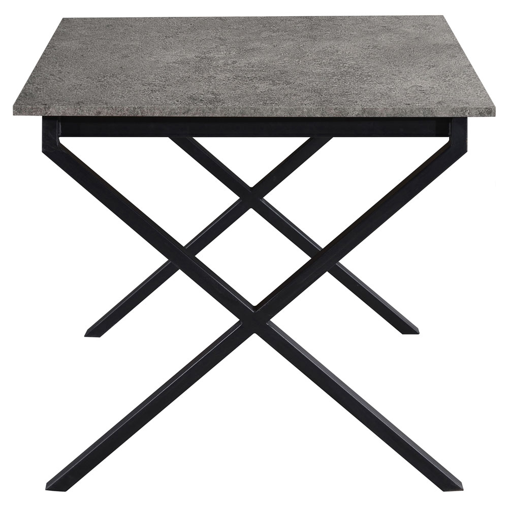 Morven Rectangular Wooden Dining Table in Concrete