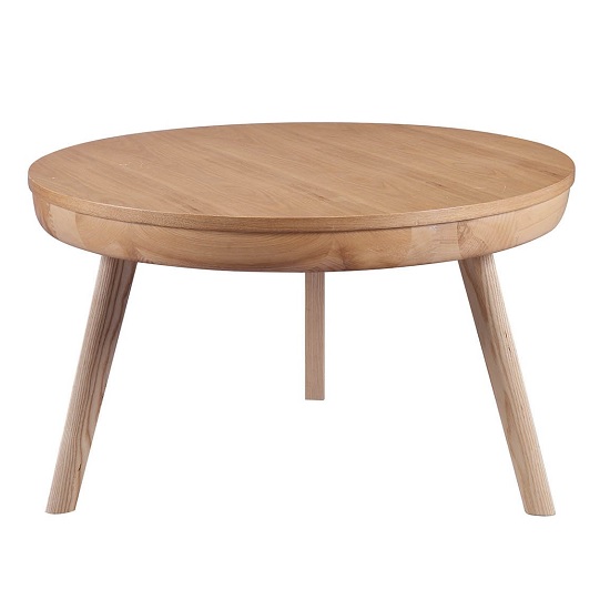 Read more about Morvik round wooden coffee table in oak