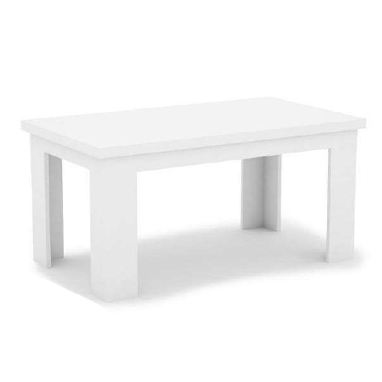 Mosko Large High Gloss Wooden Dining Table In White