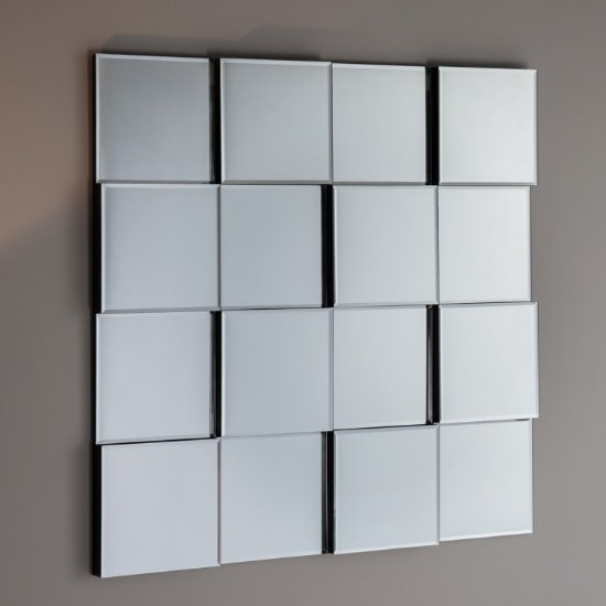 Motion Wall Mirror Square In Silver