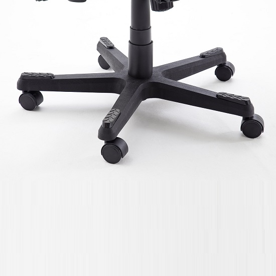 Motocross Office Chair In Black Faux Leather With Castors_6