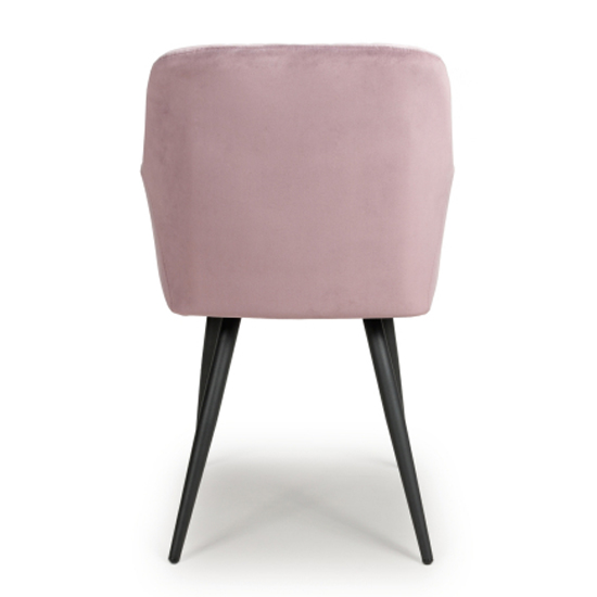 Moua Dusky Pink Brushed Velvet Dining Chairs In Pair_6