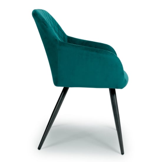 Moua Mint Green Brushed Velvet Dining Chairs In Pair_4