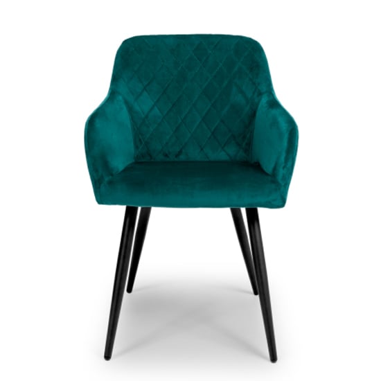 Moua Mint Green Brushed Velvet Dining Chairs In Pair_5