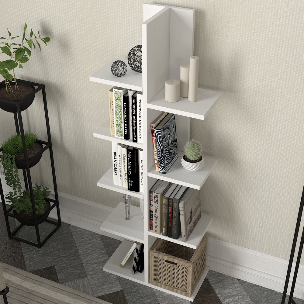 Movaro Wooden Office Bookshelf in White