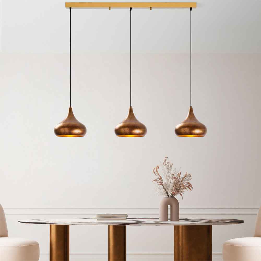 Muba 3 Light Metal Ceiling Pendant Light in Vintage